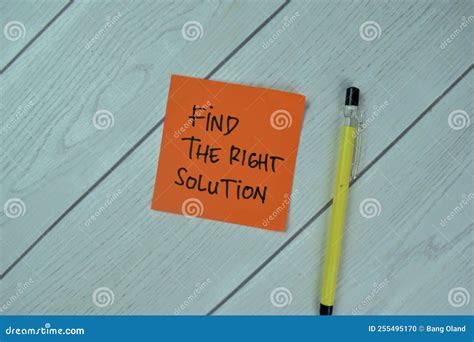 Concept Of Find The Right Solution Write On Sticky Notes Isolated On