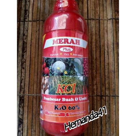 Jual Pupuk KCL Merah 60 Dewa Dewi Plus 1L Pupuk Generatif Tanaman