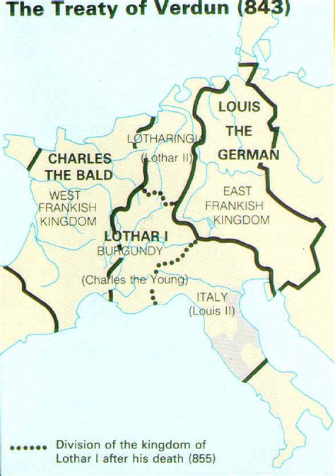 Treaty Of Verdun 843 Map