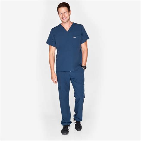 Mens Two Pocket Scrub Top Leon Figs