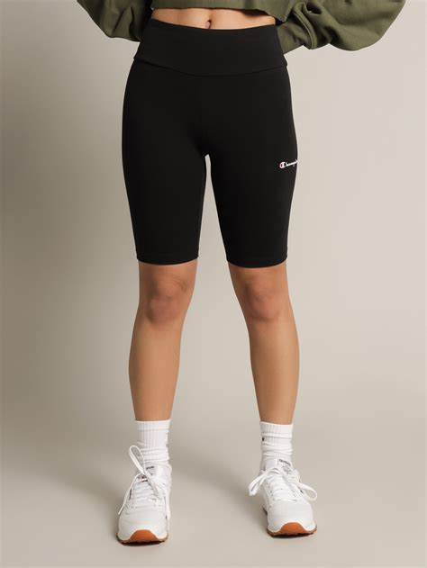 Champion High Rise Bike Shorts In Black Black Glue Store