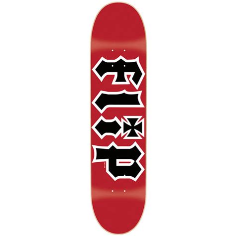 Flip Team Hkd Regular Skateboard Deck Red 75in X 3125in