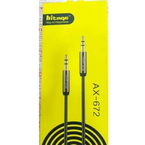 Black Copper Hitage AX 672 AUX Audio Cable At Rs 27 Piece In Kolkata