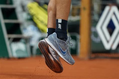 Professional Tennis Player Carlos Alcaraz Of Spain Wears Nine Tennis