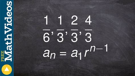 Write The Nth Term Rule For A Geometric Sequence Youtube