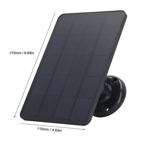 Qiilu Panneau Solaire De Caméra De Sécurité Panneau Solaire 10w Chargeur De Batterie Micro Usb