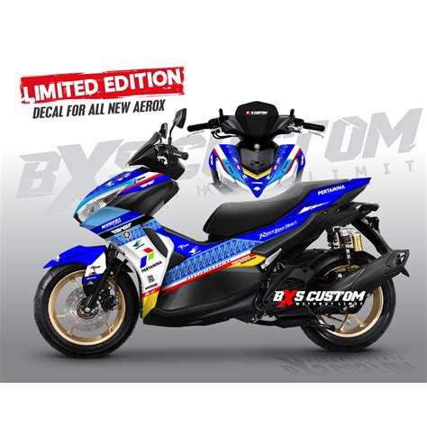 Jual Sticker Mandalika Yamaha Aerox Decal Full Livery Mandalika Racing