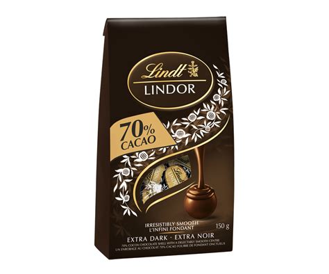 Lindor 70 Cacao Truffes Au Chocolat Extra Noir 150 G Lindt En Sac Jean Coutu