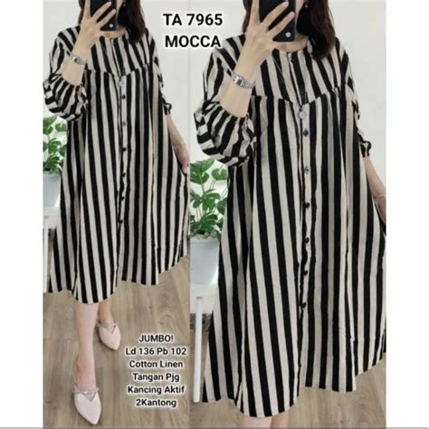 Jual Dress Salur Garis Garis Termurah Terlaris Terbaru Best Seller