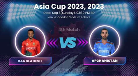 Fantasy Tips Bangladesh Vs Afghanistan Asia Cup 2023 4th Match Who