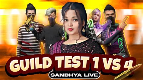 FREE FIRE UID CHECK AND REACTION IN LIVE HARDEST GUILD TEST 1 VS 2