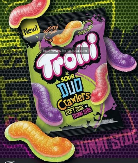 Trolli Sour Duo Crawlers Soft Side Gummy Side Gummy Candy Gummies