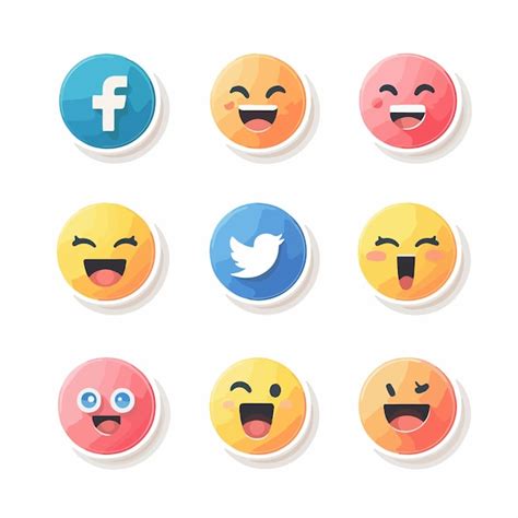 Facebook Empathetic Emoji Reactions Set On Paper Premium Ai Generated