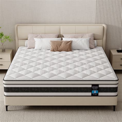 Queen Mattressnisien 12 Inch Hybrid Mattress In A Box Gel Memory Foam