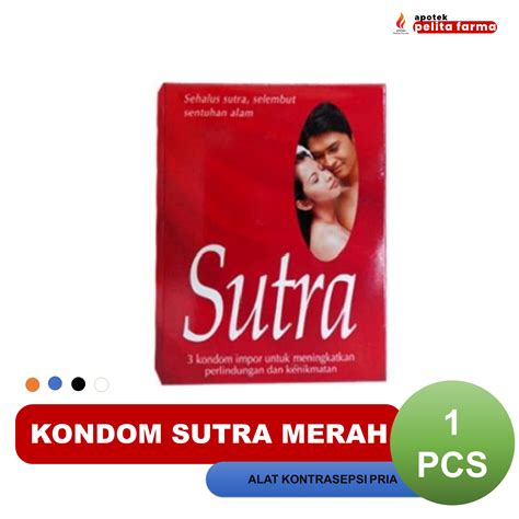 Promo KONDOM SUTRA MERAH ALAT KONTRASEPSI PRIA Diskon 4 Di Seller