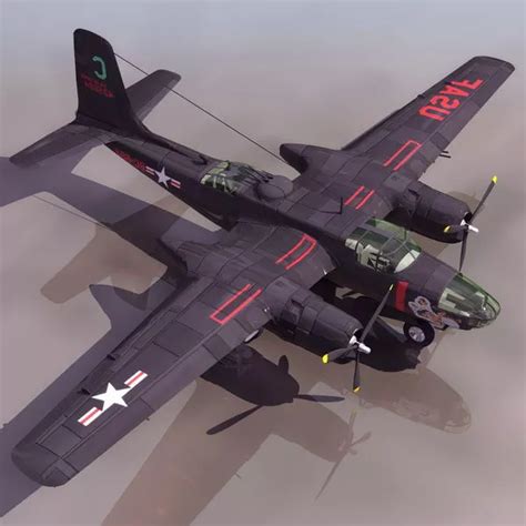 Douglas A-26 Invader Bomber Aircraft Free 3D Model (.3ds) - Open3dModel