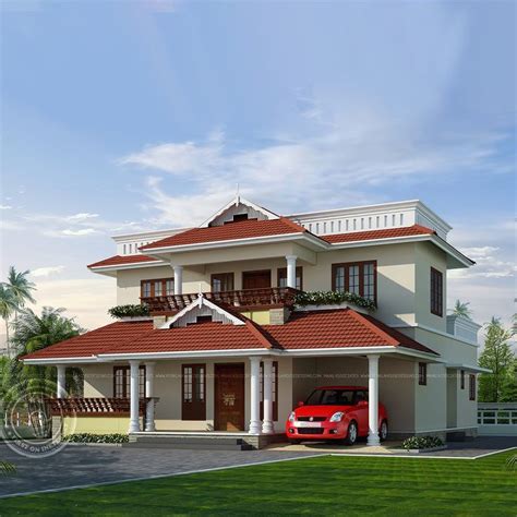 2688 Sq Ft 4 Bedroom Typical Kerala Sloping Roof Home Artofit