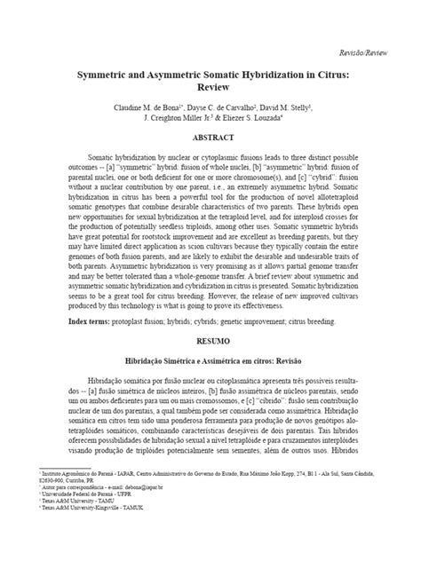 Citrus Somatic Hybridization | PDF | Citrus | Orange (Fruit)