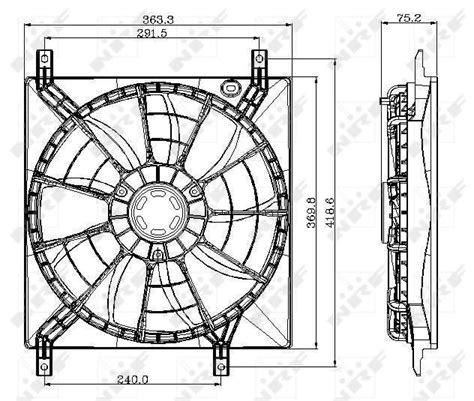 Kühlerlüfter Lüfter Ventilator NRF 47257 für Suzuki Swift IV FZ NZ 1 6