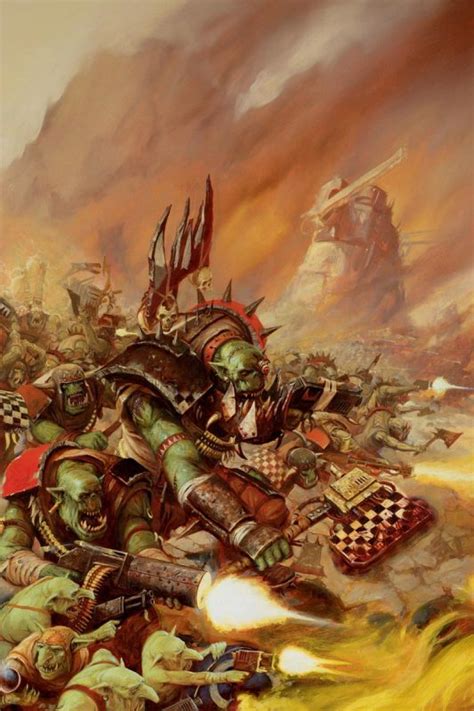 Waaagh The Orks Warhammer Art