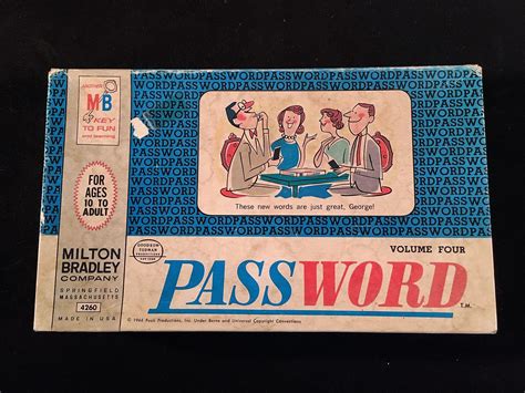 1962 Password Game Volume Four Milton Bradley Classic Game Etsy In 2023 Classic Games Board