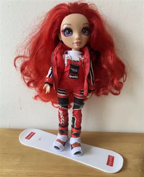 Rainbow High Fashion Doll Winter Break Ruby Anderson With Snowboard