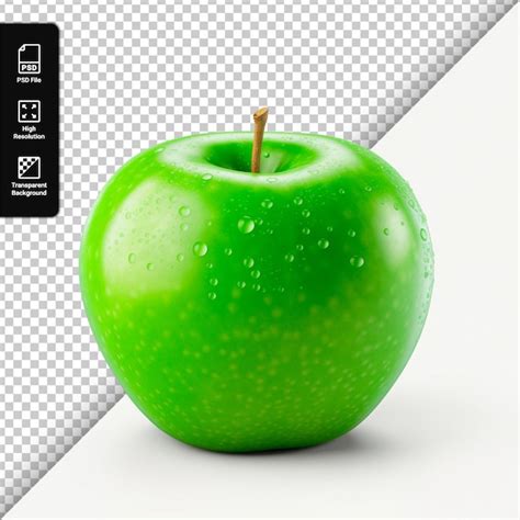 Premium Psd Green Apple Isolated On A Transparent Background