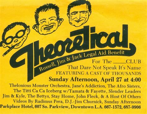 Tour Info Janes Addiction April 27 1986