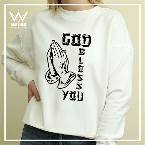 God Bless You Svg Praying Hands Png Christian Design Svg Thank You T Prayer T Shirt