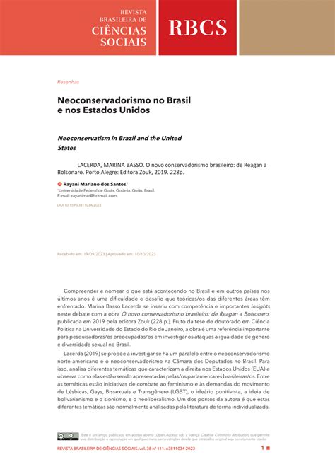 Pdf Neoconservadorismo No Brasil E Nos Estados Unidos