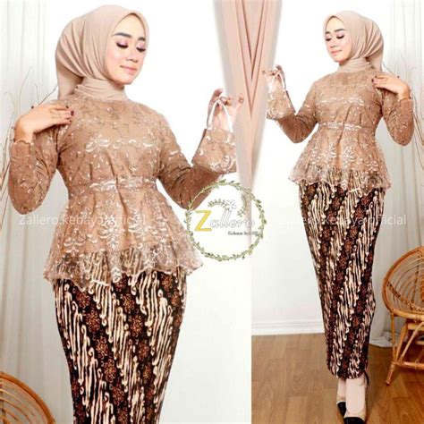 Jual SETELAN KEBAYA TILLE CANTIKA LENGAN PANJANG ADA PITANYA MIX ROK