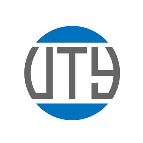 Diseño De Logotipo De Letra Uty Sobre Fondo Blanco Concepto De