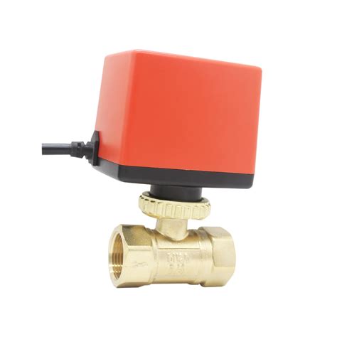 Onoff Type Electric Actuator Brass Ball Valve For Nptbsp Thread 2 Way3 Way Motorized Ball Valve