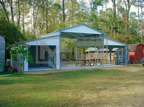 Metal Carolina Barn Boxed Eave Roof W X L X H Raised Center