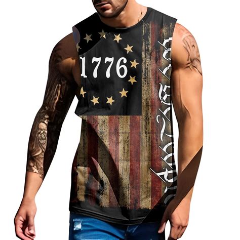 Charmgo Mens Shirts Clearance Items Male Independence Day Spring