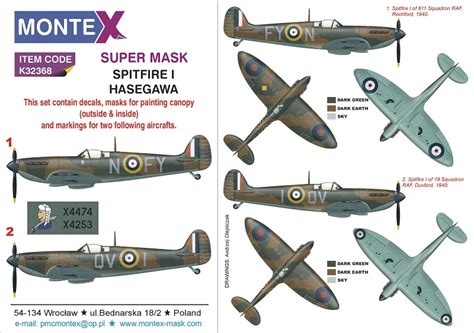 Spitfire Mk I Hasegawa Montex K