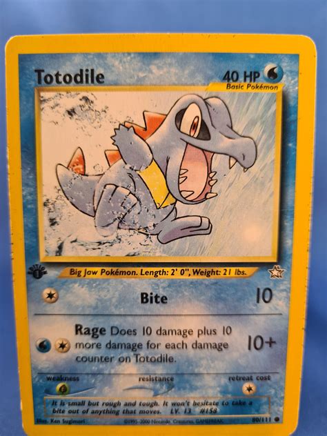 Totodile Neo Genesis St Edition Pokemonkaartshop Nl