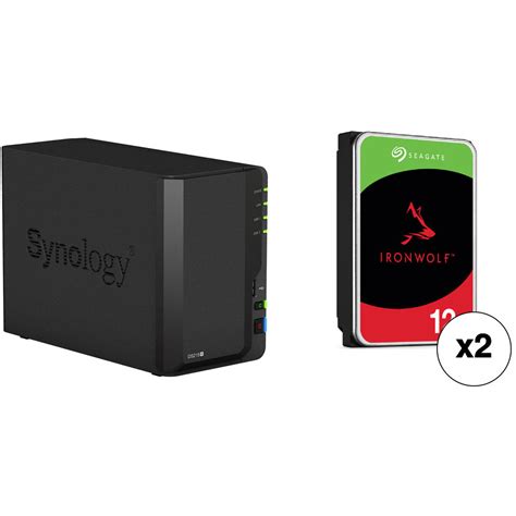 Synology Diskstation 24tb Ds218 2 Bay Nas Enclosure Kit With