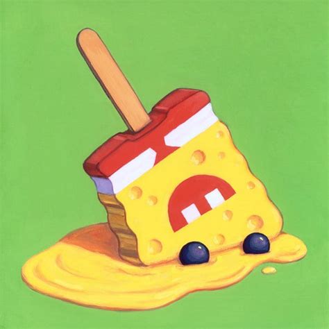 Spongebob Ice Cream Nostalgia Art Print Disaster Under Etsy