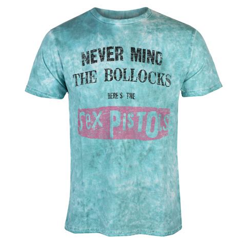 T Shirt Pour Homme Sex Pistols Nmtb Distressed Bleu Rock Off