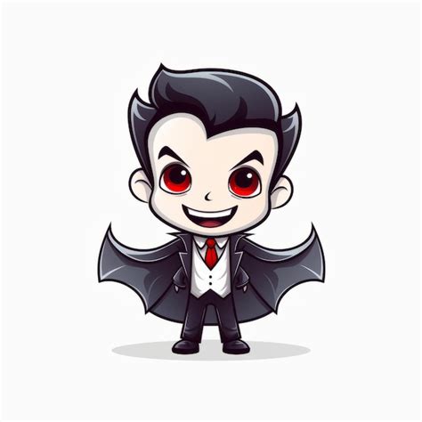 Lindo Caricatura Vampiro Vector Ilustraci N Aislado En Un Fondo