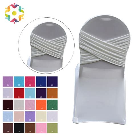 Various Colour Universal Lycra Chair Cover Two Cross Stretch Spandex