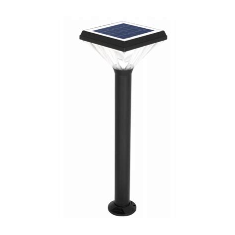 Solar Powered Bollard Garden Lights 6w 6v 3000k With Sand Black Bbier®