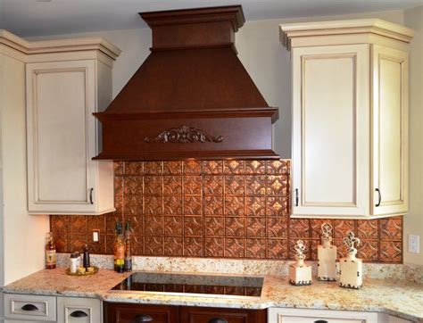 24 X 24 Metal Wall Paneling In Rustic Copper Tin Ceiling Kitchen Metal Wall Panel Tin Tile