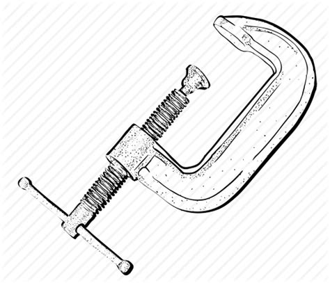 C Clamp Drawing At Getdrawings Free Download