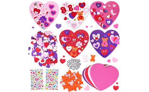 Amazon HOWAF 534pcs Valentine S Day Foam Heart Stickers 24 Large