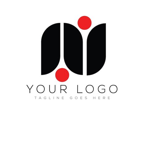 Premium Vector Nu Logo Design Template Vector Illustration