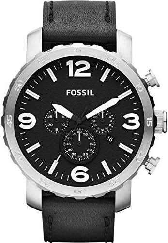 Fossil Men S Nate Quartz Stainless Steel And Leather Chronograph Watch