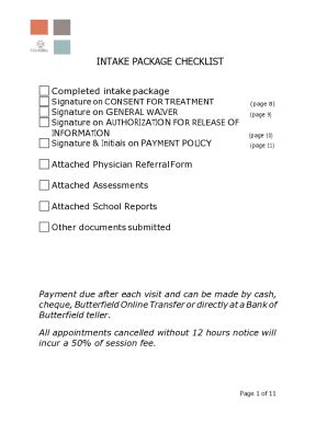 Fillable Online Pcc Intake Forms Consent Signature Important Fax