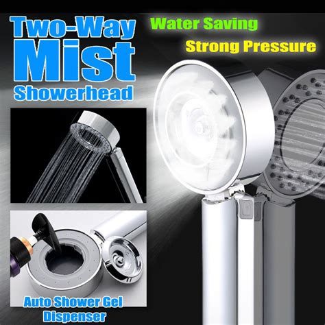 Double Sided Mist Showerhead Handheld High Pressure Shower Head With